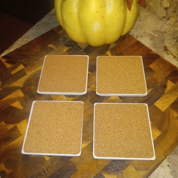 Cabin Decor Cottage Lake Home Rustic Buffalo Plaid Ceramic Coasters - Picture 4 of 4